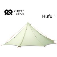 Knot Hufu1 Outdoor Camping Pyramind Tent Lightweight 20D Double Silicone Hiking Traveling Backpack 1P-2P Octagonal Tent