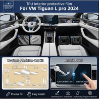 TPU Protective Film For Volkswagen Tiguan L Pro VW 2024 2025 Clear Interior Center Console Gear Panel Anti-scratch Accessories
