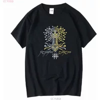 The Silmarillion Trees of Valinor Black T shirt Cotton N32599 long or short sleeves vintage Washed homme designer clothes