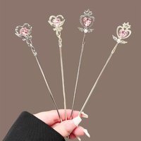 Ancient Style Hairpins New Chinese Style Simple Modern Hairpins Flower Steps Women's Style Magic Wand Hairpins Hair Accessory