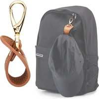 Solid Color Hat Storage Clip Outdoor Mountaineering Gloves Anti-lost Leather Buckle To Play Sunshade Silk Scarf Hanging Buckle