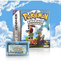 USA Version Pokemon emerald seaglass RTC Flash cart Real Time Clock GBA Game Cartridge Video Game Console Card Rom Hack English