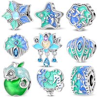 Mysterious Ocean Color-Changing Luminous Charms 925 Silver Charm Bead Fit 3mm Original Bracelet Womens DIY Fine Jewelry Gift New