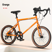 20"/22" Unisex Road Bike Curved Handlebar Dual Disc Brake Hard Frame Variable Speed Racing Bicycle for Adults Teens Youth