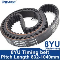 POWGE 2PCS 8YU Timing belt Lp=832-1040mm 840 848 856 864 872 880 888 896 904 912 920 928 936 944 952 960 968 976 984 992 1000