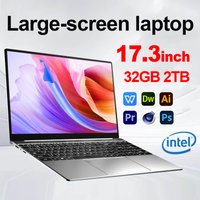 2026 Large Screen 17.3" Laptop 32GB 1TB/2TB Intel 6500Y Windows 11 Lightweight and Portable High-Definition Office Notebook..