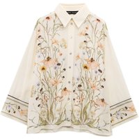 European And American 2025 Spring And Summer New Women's Casual Style Simple Flower Printed Shirt