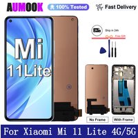 New AMOLED Display For Xiaomi Mi 11 Lite LCD Display Touch Screen Digitizer Assembly For Xiaomi Mi 11 Lite 5G Display Replacemen