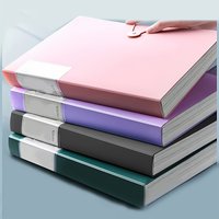 1pc A4 Transparent Folder Document Large Capacity Dustproof Waterproof File Organizer Score Test Paper Holder Student File File