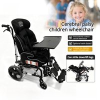 High Backrest Child Wheelchair Comfortable Adjustable Cerebral Palsy Children Wheelchair Multifunctional Rehabilitation Supplies