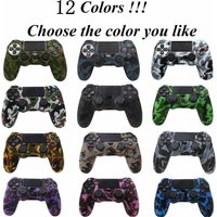 Silicone Protective Cover Case For Playstation 4 PS4 Game Controller Accessories Anti-slip Cases shell With Thumb Stick Grip Cap