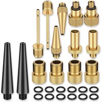 AliExpress NONE 26pcs Copper Bike Valve Adapter Set Pump Inflator Kit for Bicycle Tires Football Cycling Accessories