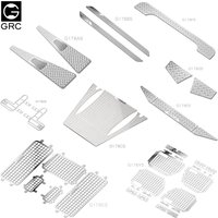 GRC TRX4M Stainless Steel Diamond Sheets Chequered Plate Decorative Protective Net for TRX4m Defender Upgrade Option Parts #G178