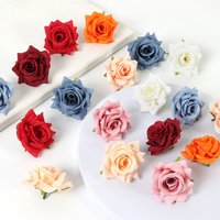 5/10Pcs Rose Artificial Flowers 6CM Silk Fake Flowers Heads for Home Decor Wedding Bride Decoration Craft Garland Gift Accessory