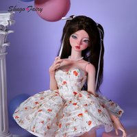 ShugaFairy Lena 1/4 Bjd Dolls Big Chest Body Sweet Style Hourglass Strapless Floral Dress Doll Ball Jointed Dolls Gifts Toy