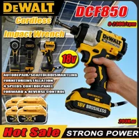 2026 DEWALT DCF850 205N.m Bezszczotkowy Wkrętak Udarowy Akumulatorowy 18V Wiertarko-Wkrętarka Udarowa Elektryczna Narzędzia Elektryczne