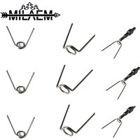 24 Pieces Archery Silver Fishing Bow Spring Stainless Steel Bowfishing for Arrowhead Outdoor Hunting Shooting Accessories DIY