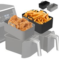 Silicone Air Fryer Liner for Ninja Dual Air Fryer Accessories Reusable Silicone Pot Grill Pan Baking Basket Kitchen Accessories