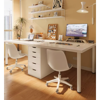 Tribesigns Two Person Computer Desk With 5 Drawers Study Writing Table Workstation Modern Simple Double Computer Desk