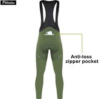 AliExpress PHTXOLUE Phtxolue Anti-Loss Zipper Pocket Men Cycling Bib Pants Trousers Green Winter Thermal Mountain Bike Bicycle Tights Cycling Pants