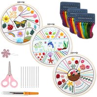 Kit de pratique de point de broderie, bricolage, démarreur de broderie fait à la main pour débutant, Techniques de compétences de broderie