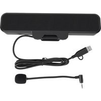 Computer Speaker with Detachable Mic Plug and Play USB Wired Desktop PC Speaker Volume Control One Key Mute Button