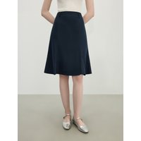 FSLE White Mermaid A-Line Skirt 2025 Summer High-Waisted Office Evening Chiffon Tailored Elegance Casual Loose Skirts 25FS12166