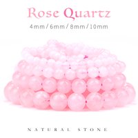 5A Natural Stone Beads Rose Quartz Loose Round Beads For Jewelry Making DIY Bracelets Accessories 4/6/8/10mm