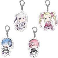Emilia Rem Ram Beatrice Cute SD Acrylic Keychain Set Keyring Hanging Accessories For Cosplayer Key Chain Gifts