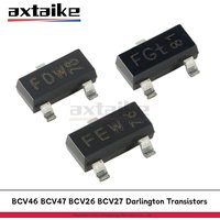 20PCS BCV46 BCV47 BCV26 BCV27 SOT-23 Marking Code FG FGt FF FFt FGw FDW FEW FD 500mA 60V 30V SMD NPN PNP Darlington Transistors