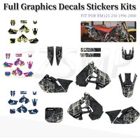 Autocollants graphiques de Motocross, autocollants d'arrière-plan, Kits de décoration adaptés à RM 125 250 RM125 RM250 1996 – 2000 1997 1998 1999