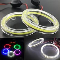 2pcs 70mm/2.76inch Car Decorative Lights COB Angel Eyes Halo Rings For LED Car Motorcycle Scooter12V With Cover