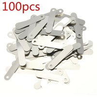100Pcs for Rechargeable Battery 2.5*0.5cm for Sub C 14500 18650 Connecting Tab Solder Tab Conductive Sheet Nickel Plated