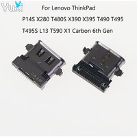 YuXi 1pc For Lenovo ThinkPad X280 T490 T495 T480S X390 L13 T590 X1 Carbon 6th Gen DC Jack USB Type C Charging Port Connector