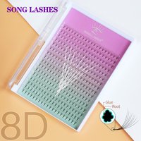 SONG LASHES Promade Fasn Base Pointue Extension de Cils 8D Bouquets de Volume Préfabriqués
