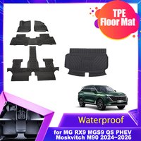 Car Floor Mat for MG RX9 MGS9 QS PHEV Moskvitch M90 2024~2026 TPE Interior Liner Trunk Foot Seat back Pad Waterproof Accessories