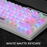 MAIMOOO Milky White Keycap Frosted Fog Transparent Matte PC 122Keys Cherry For Mechanical Keyboard Russian Hangul Korean keycap