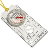 Outdoor Compass with Magnifier & Luminous Glow, Map Scale Ruler for Camping Hiking Navigation