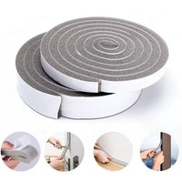 2 Roll(4M) Air Conditioner Insulation Foam Tape Sponge Window Sealing Strips Sound-Proof Weather Stripping Door Seal Gap Blocke