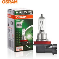 OSRAM LONG LIFE H11 Car Headlights 55W 12V 3200K White Original Auto Fog Lights Halogen Bulb More Durable Super Series 12V 1/2X