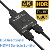 4K/8K HDMI Bi-directional Switch Splitter 2 in 1 Dual-port Bi-direction HDMI Splitter Switch 2X1 for PS5 Xbox HDTV