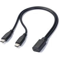 USB C Splitter Cable Type C 1 To 2 Extension Cable 3A 15W Charging Converter Cord For Phone Tablet PC