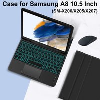 Hülle für Samsung Galaxy Tab A8 10,5 Zoll, magnetische Tastaturhülle für Samsung Tab A8 SM-X200/X205/X207, für Smart Stand Cover