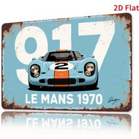 917 Racing Car Metal Sign - , Durable Iron Wall Art for Home & Office Decor, for Living Room, Bar, Cafe