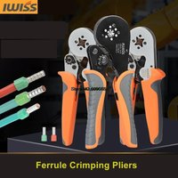 IWISS Ferrule Crimping Tool Ratcheting Self-adjustable Crimping Pliers HSC8 16-6 Range Crimp Tool for AWG20-5