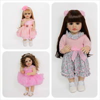 NPK 55CM Betty Soft Silicone Vinyl Reborn Toddler Girl Doll Lifelike Princess Baby Doll Christmas Gift Full Body Vinyl Reborn Do