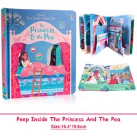 Usborne Peep Inside A Fairy Tale The Princess and The Pea Educational English Picture Books for Kids Baby 3D Flap Story Book