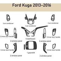 For Ford Kuga 2013-2016 Interior Central Control Panel Door Handle Carbon Fiber Sticker Decals Car styling Accessorie