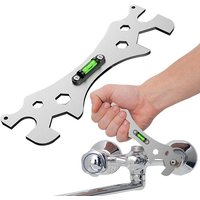 Multifunctional Bathroom Wrench Bend Angle Leveling Wrench Shower Faucet Installation Ruler Distance Measuring Hand Tools
