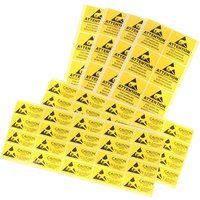 40Pcs Attention Caution Sticky Sticker Adhesive Warning Label Reminder For ESD Static Sensitive Device Electronic Components